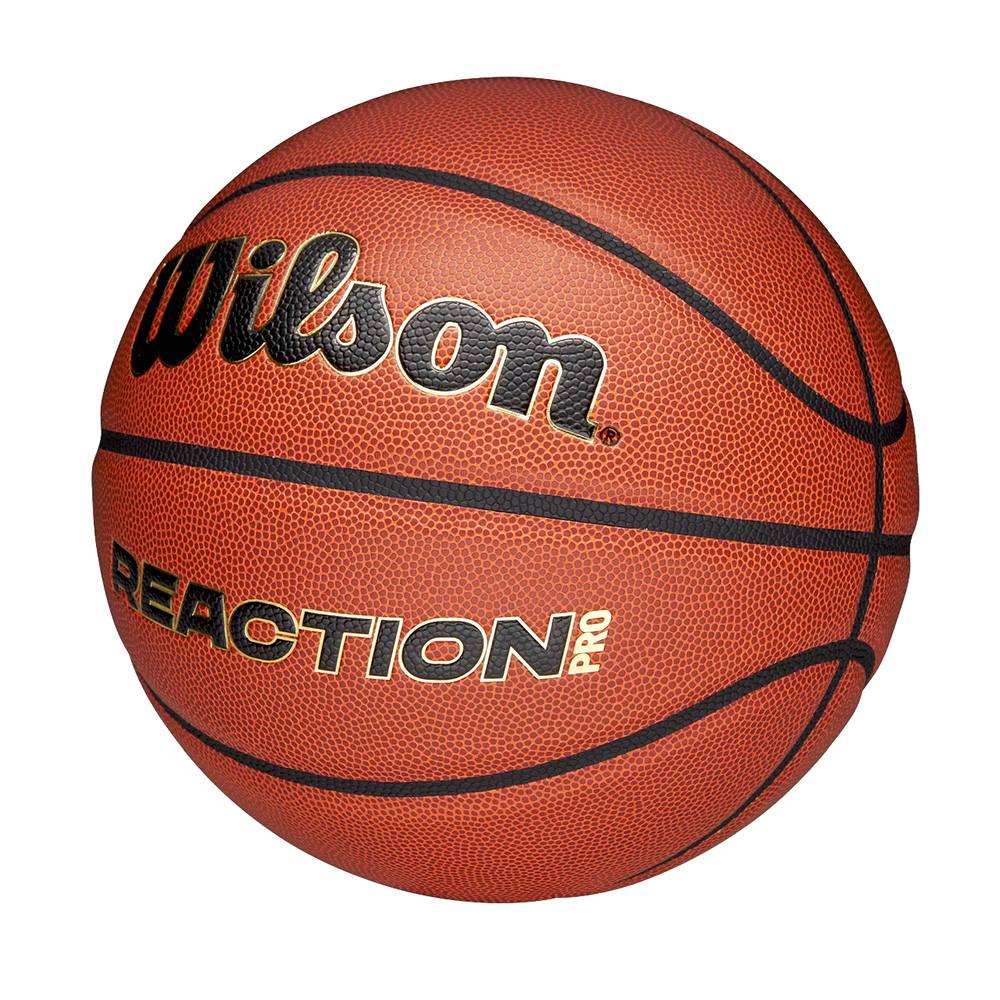 Мяч баск. WILSON Reaction PRO, WZ2026601XB07, р.7, композит, бутил. камера, темно-коричневый