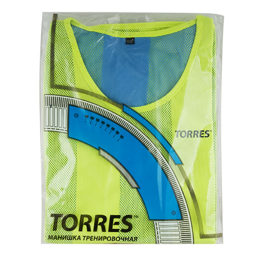 Манишка детская TORRES двухсторонняя, TR11950Y/B, р.Jr, тренировочная, полиэстер, жёлт-синий