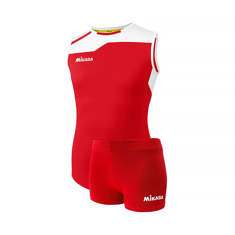 Форма волейб. жен. MIKASA MT377-01-2XL, р. 2XL, 90% полиэстер, 10% эластан, красно-белый