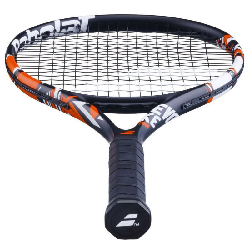 Ракетка б/т BABOLAT Evoke Tour Gr2, 121244, для любит., графит,со струнами, черно-оранжевый