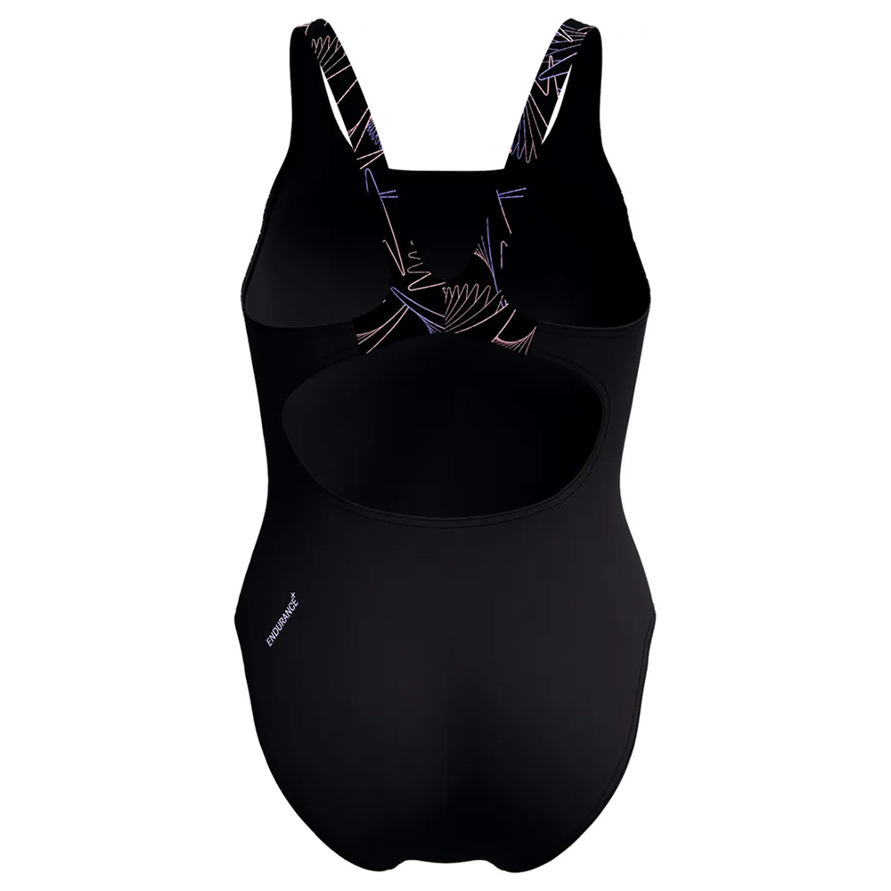 Купальник SPEEDO Hyperboom Splice Muscleback, 8-1347018692, р.32 (рос.44), полиэстер, ПБТ, чер-сирен