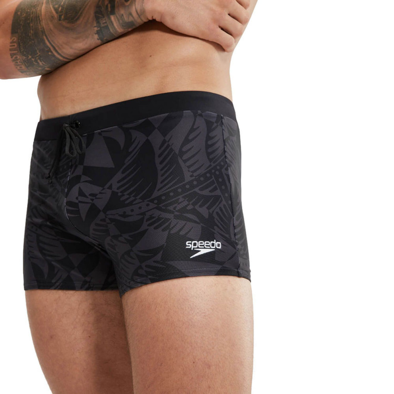 Плавки SPEEDO Valmilton Alov asht, 8-00303115749, р.32 (рос.48), нейлон, эластан, черно-серый
