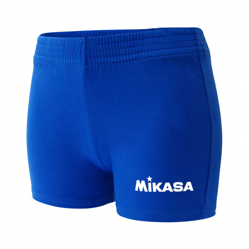 Шорты тренир. жен. MIKASA MT165-029-XS, р.XS, 92% хлопок, 8% эластан, синий