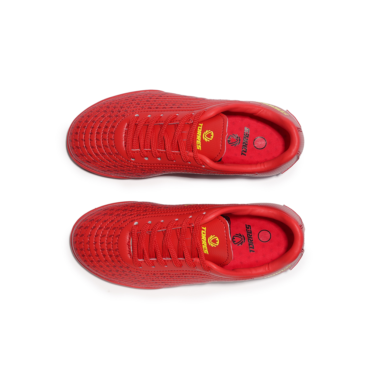 Бутсы зальные TORRES FLEX KID детские, TS134233-464-32, р.32, резина,ПУ,текстиль, красный