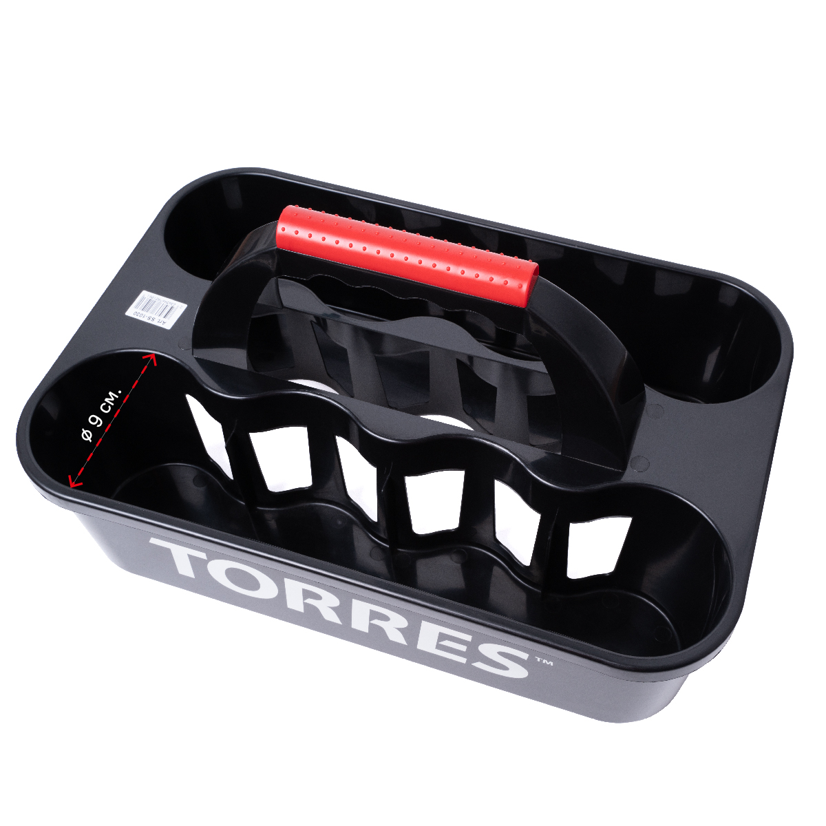 Контейнер для бутылок TORRES, SS1030, на 8 бутылок, не складывается, черно-бело-красный