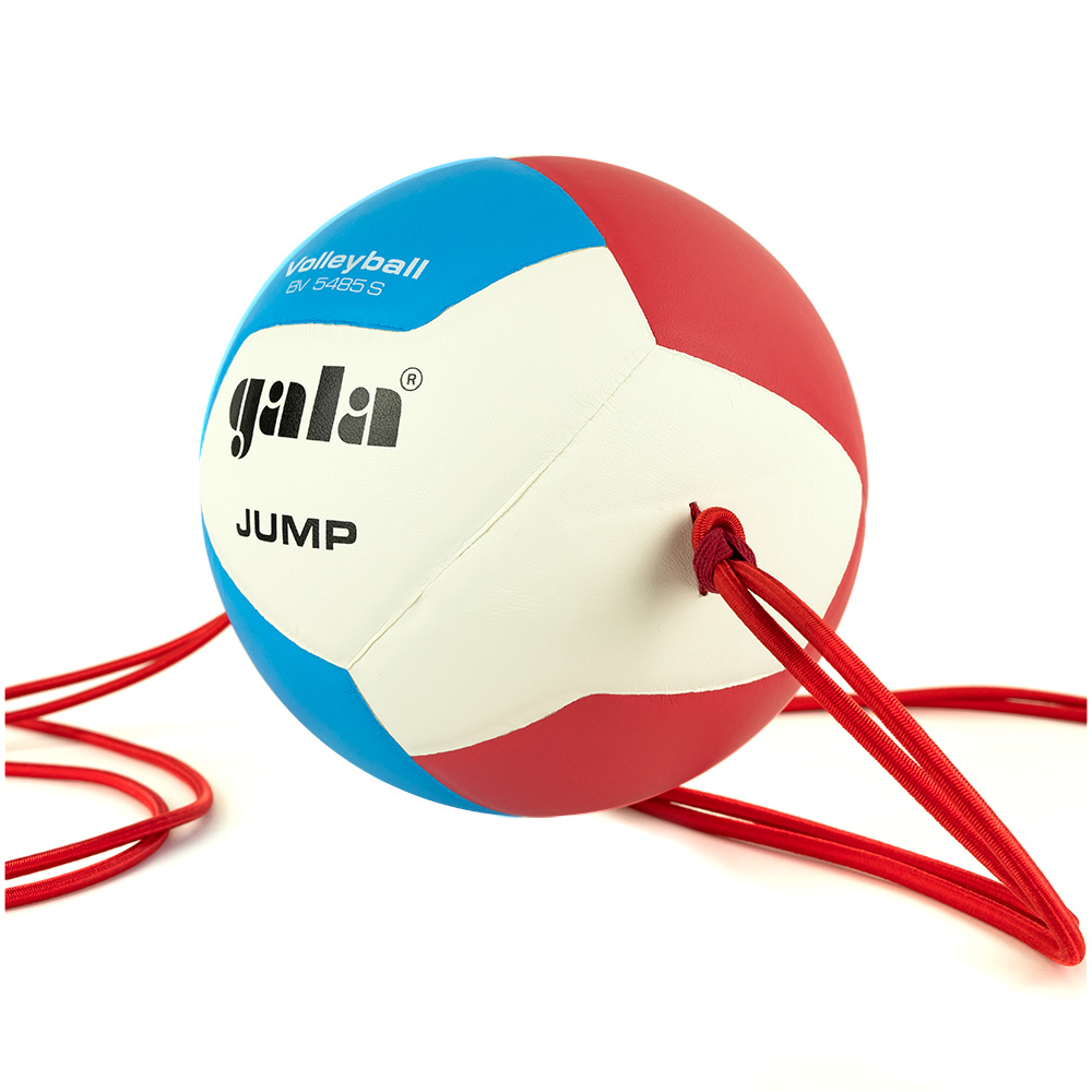Мяч вол. на растяжках GALA Jump 12, BV5485S, р.5, синт.кожа ПУ, клееный, бут.кам, бел-гол-кр.