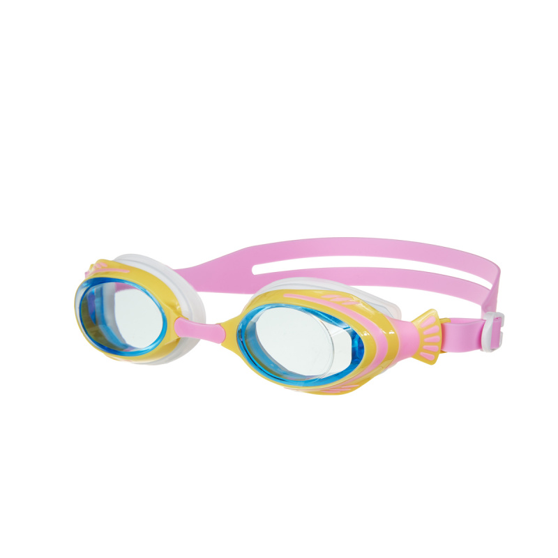Очки детские для плав.TORRES Fish Kids, SW-32522PK,голуб. линзы,оранж-роз.оправа, раздв. рег.ремешок
