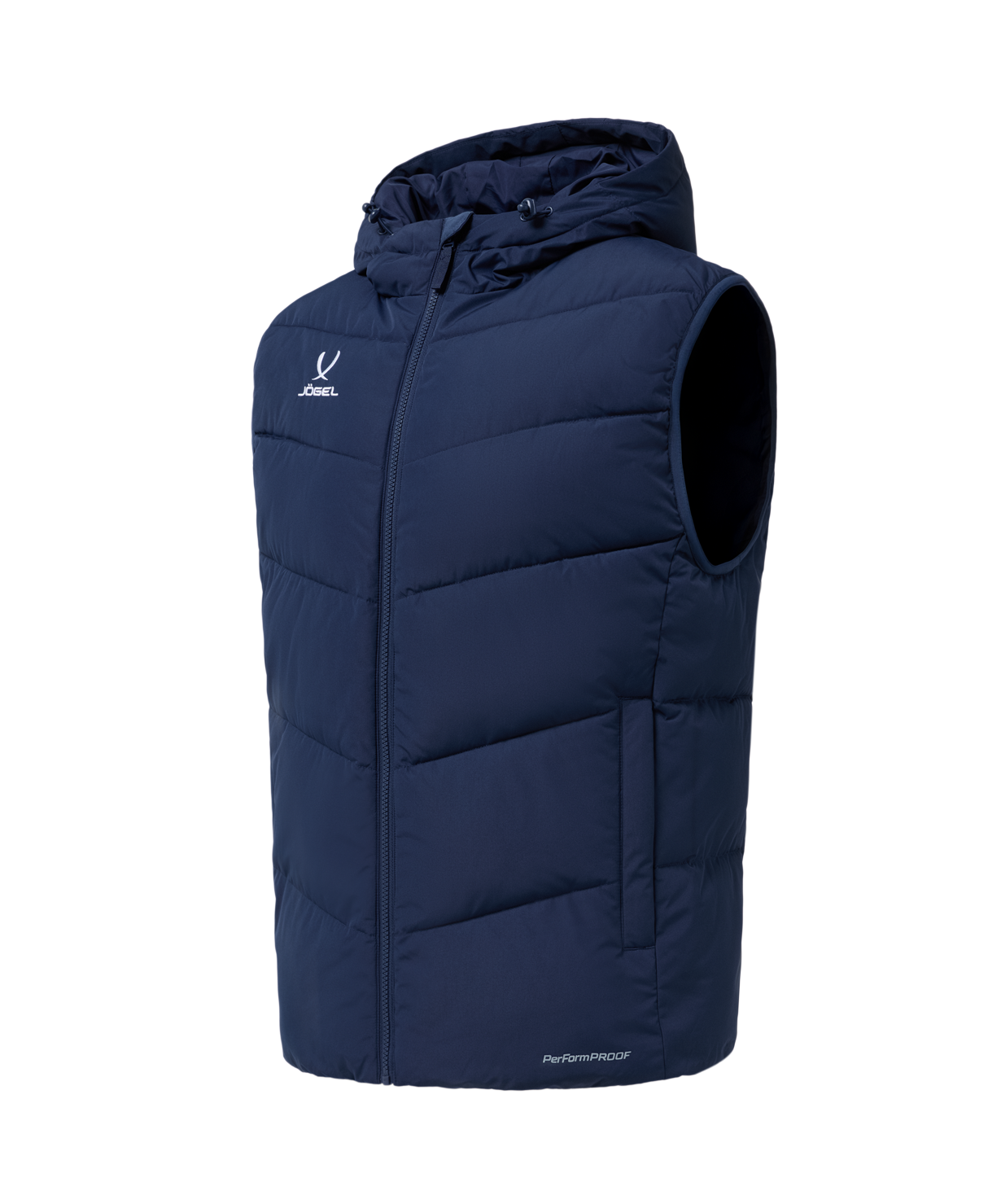 Жилет утепленный c капюшоном JOGEL ESSENTIAL PerFormPROOF Padded Hooded Vest, темно-синий, детский