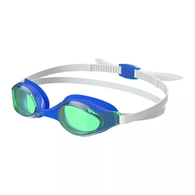 Очки для плав. детск. SPEEDO Hyper Flyer Jr, 8-7750317424, ЗЕЛЕНЫЕ линзы, синяя оправа