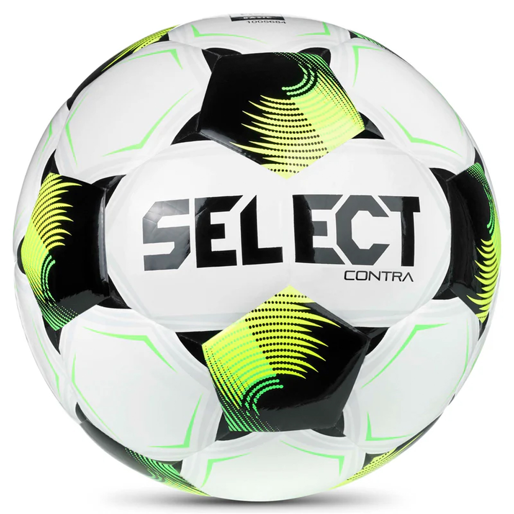 Мяч футб. SELECT Contra DB V26, 0855171012, р.5, FIFA Basic, 32 пан, ПУ, гибр.сш, бело-желто-черный