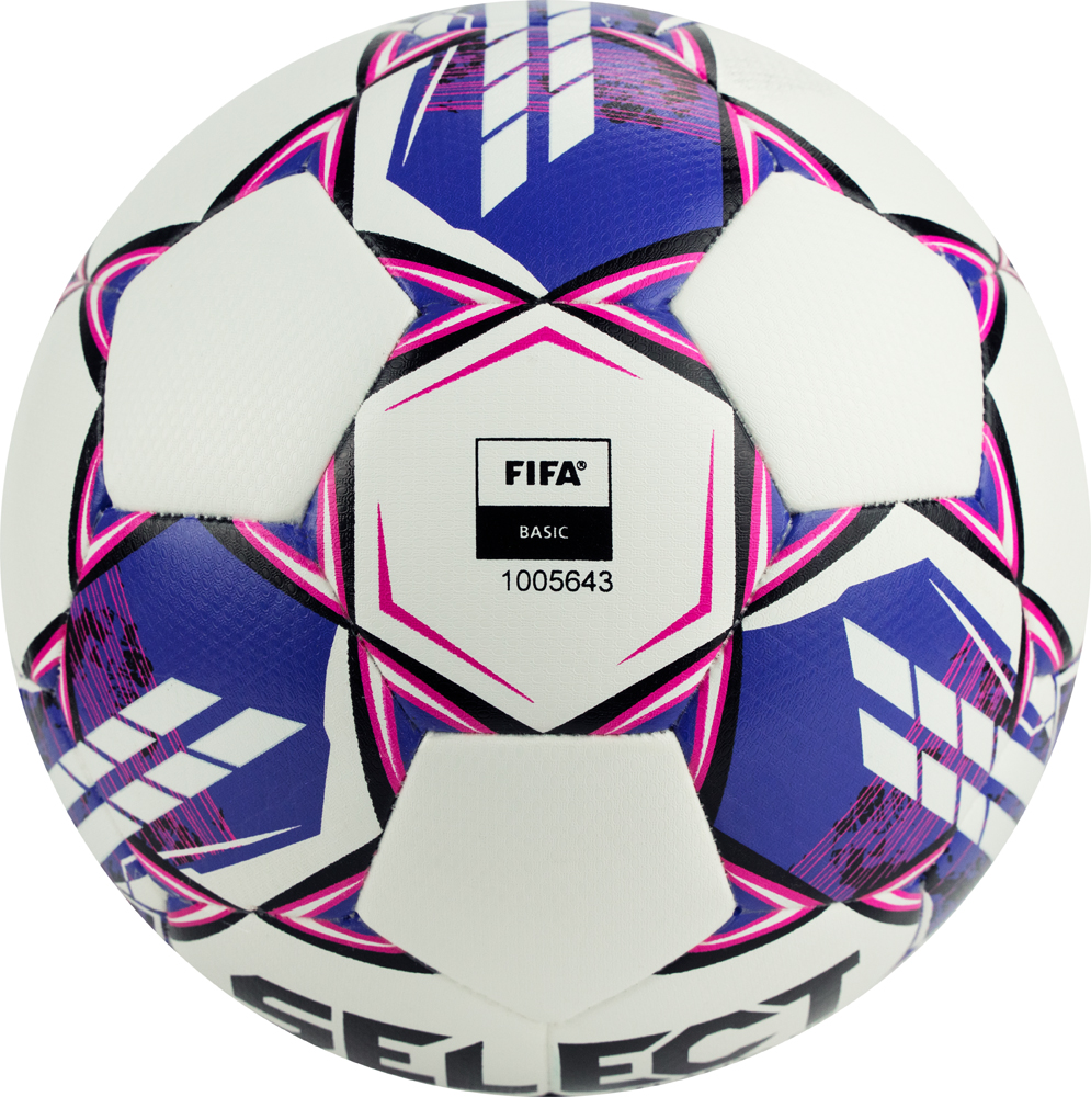 Мяч футб. SELECT Atlanta DB, 0575960900, р.5, FIFA Basic, 32пан, гл.ТПУ, гибрид.сш, бело-фиолетовый