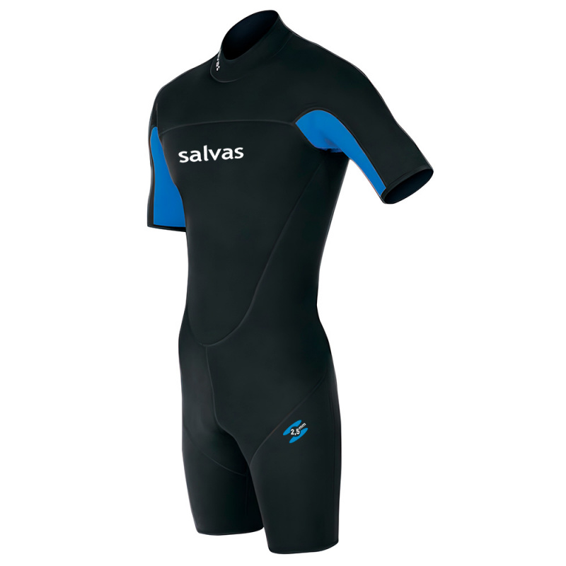 Гидрокостюм для плавания Salvas Shorty Adult, MS003-54, р. XL, неопрен, чёрно-синий