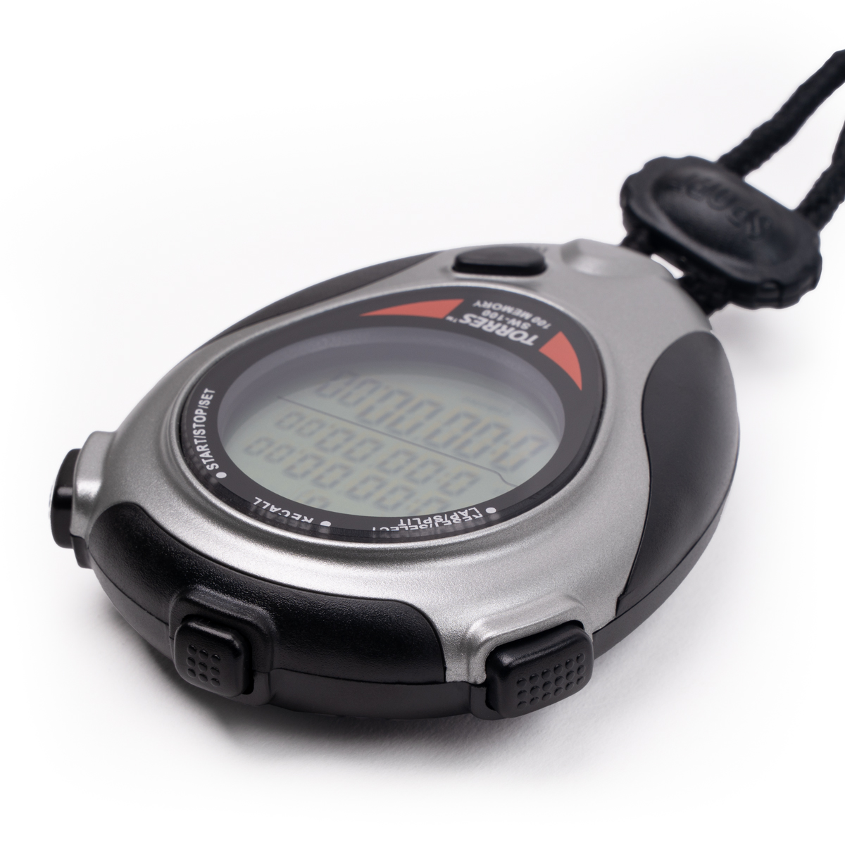 Секундомер проф. TORRES Professional Stopwatch, SW-100,100 яч.пам.,таймер,метроном,сер-чер. NEW