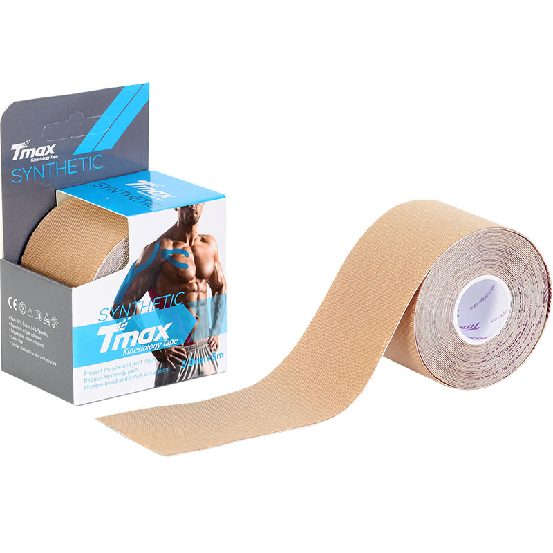 Тейп кинезиологический Tmax Synthetic Biege (5 см x 5 м), 423310, телесный