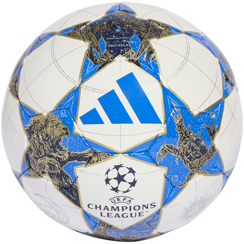 Мяч футзал. ADIDAS UCL Pro Sala JP1546, р.4, FIFA Quality Pro, 32п, ПУ, руч.сш, бело-синий
