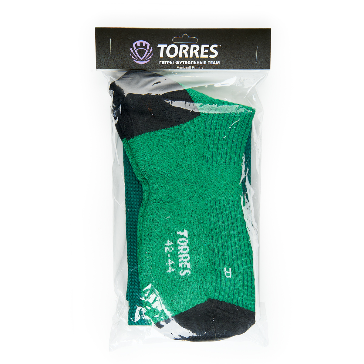 Гетры футб.TORRES Sport Team, FS1108-08-28-30, р.28-30, ТЕМНО-ЗЕЛЕН, хлопок, полиэстер,эластан