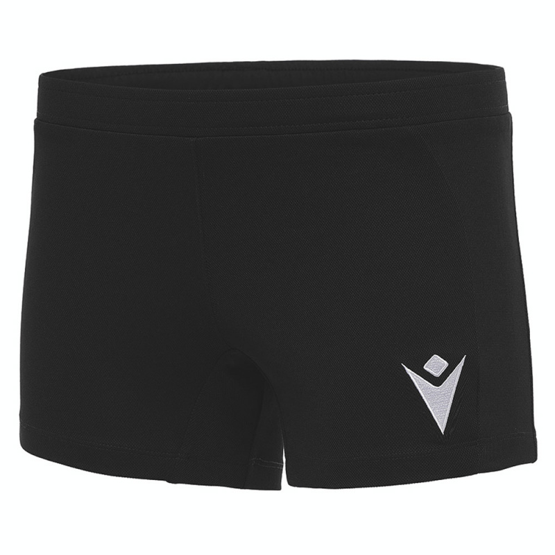 Шорты волейбольные жен. MACRON Osmium Hero, 206009-BK-XL, р.XL, 100% полиэстер, черный