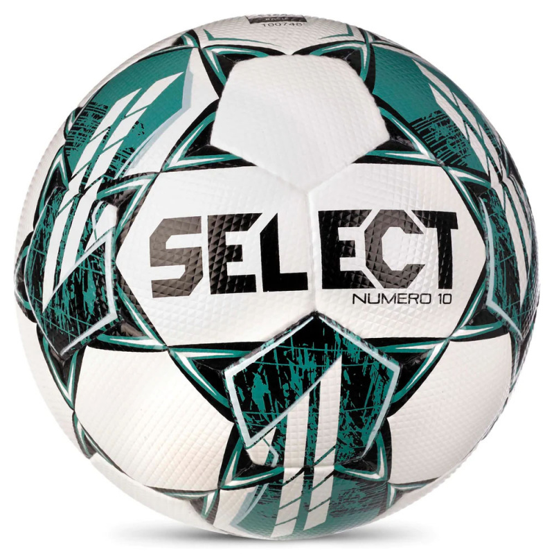 Мяч футб. SELECT NUMERO 10 V23, 0575060004, р.5, FIFA Basic, 32п, ПУ, руч. сш, бело-бирюзовый