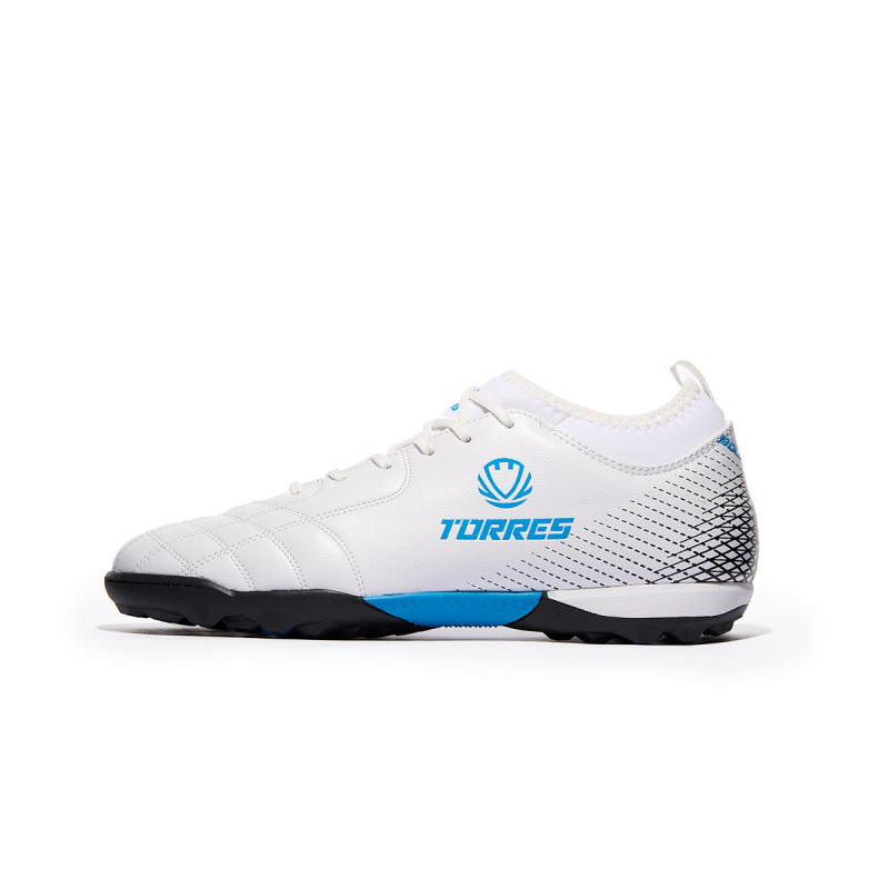 Бутсы футб.(многошиповки) TORRES BOLA-J подр. TS2342310-271-37,р.37,с носком,резина,ПУ,текст, белый