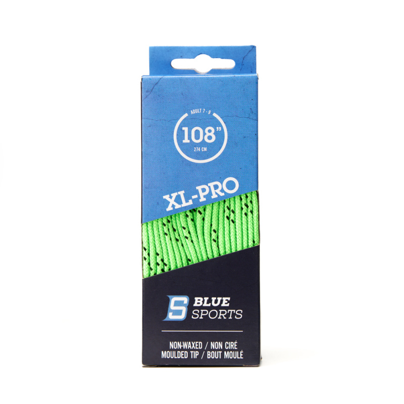 Шнурки для коньков Blue Sports XL-PRO, 902921-L-274, полиэстер, 274 см, лайм
