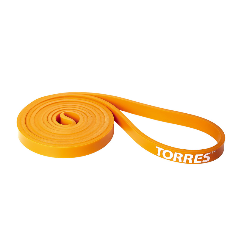 Эспандер TORRES латексная петля, AL0046, длина 208 см, шир.1,3 см, сопротивление 15 кг,оранж.