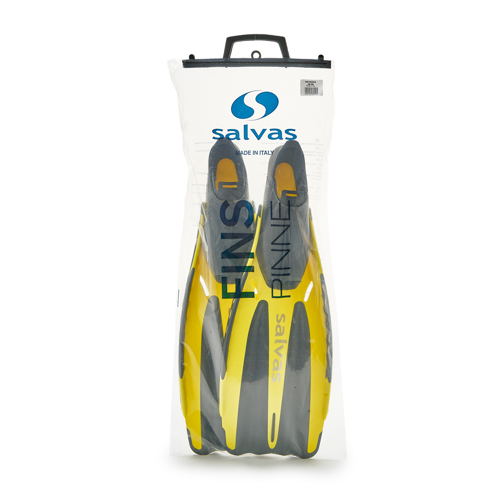 Ласты для плав. Salvas Advance Fin, BA18942G3STS, TPR и Crystalflex, р.42-43, жёлтый