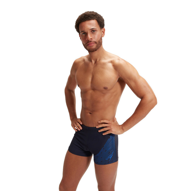 Плавки SPEEDO Medley Logo Asht AM, 8-1135416902-6902, р.30 (рос.46), нейлон, эластан, черно-синий
