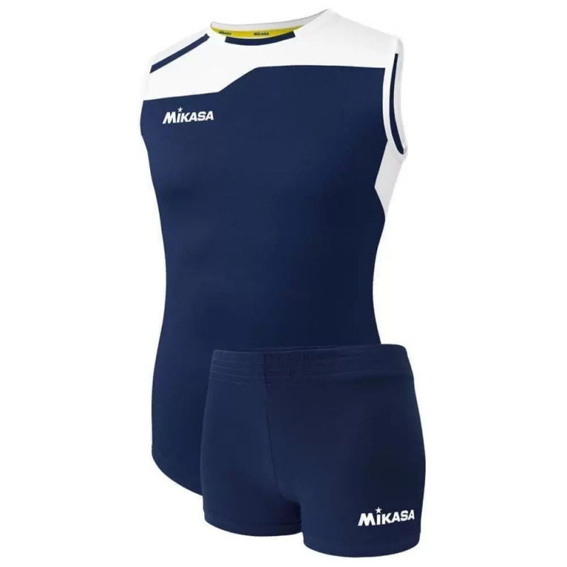 Форма волейб. жен. MIKASA MT377-061-XL, р.XL, 90% полиэстер, 10% эластан, темносине-белый