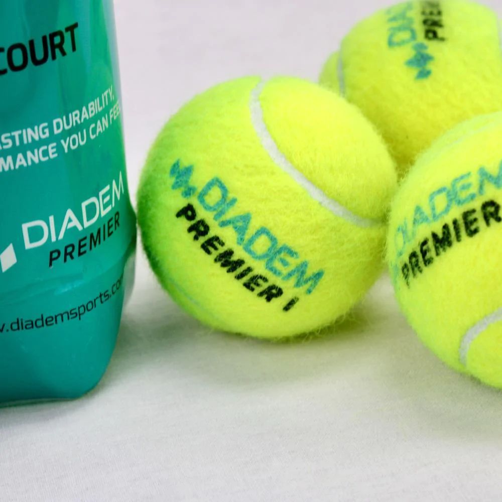 Мяч теннисный DIADEM Premier All Court 3B, BALL-CASE-ALLCRT, уп.3шт, одобр.ITF, фетр, желт