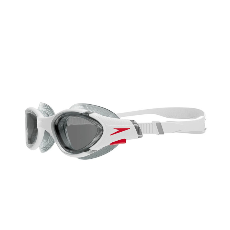 Очки для плав. SPEEDO Biofuse 2.0, 8-00233214500, ДЫМЧАТЫЕ линзы, белая оправа