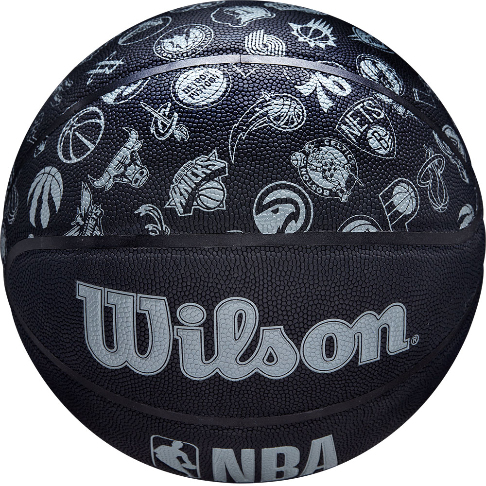 Мяч баск. WILSON NBA All Team, WTB1300XBNBA р.6, PU, бутил. камера, черный