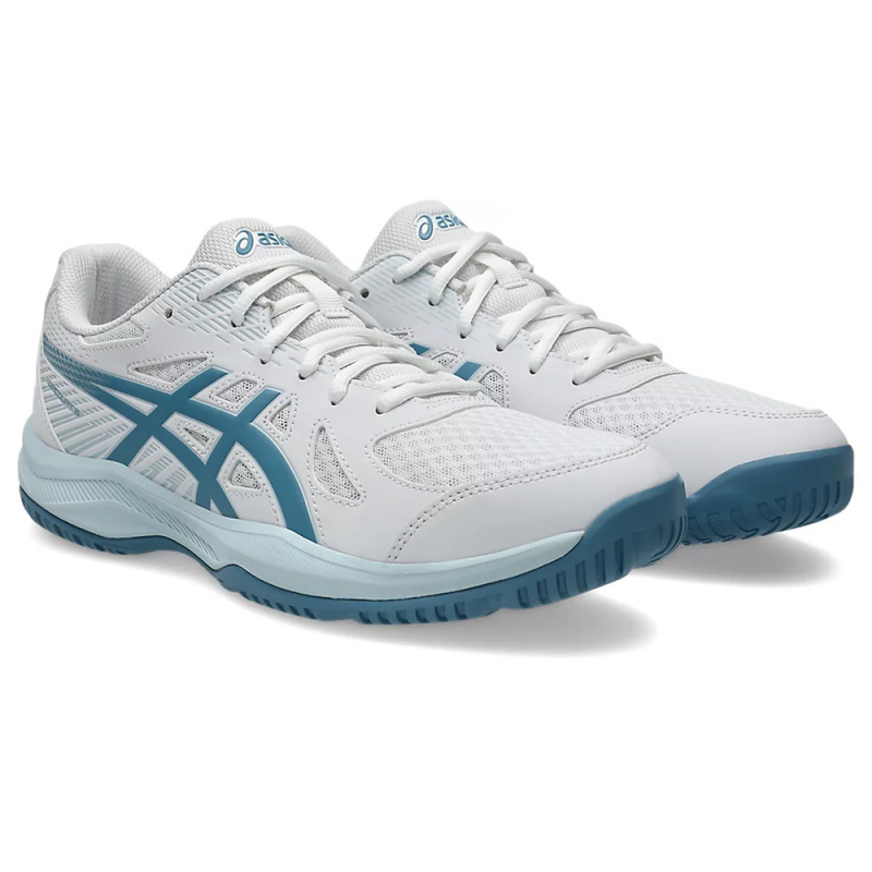Кроссовки ASICS Upcourt 6 1071A104 105,р.8,5(рос.40.5),иск.кожа,текстиль,бело-бирюзовый
