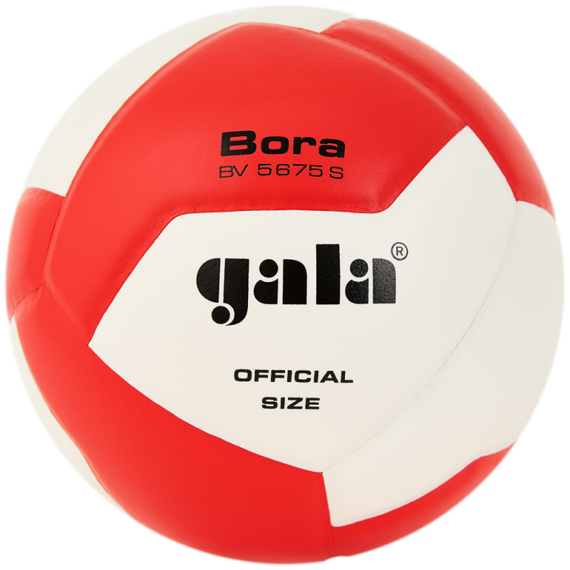 Мяч вол. GALA Bora 12, BV5675S, р. 5, синт. кожа ПУ, клееный, бут. кам, красно-белый