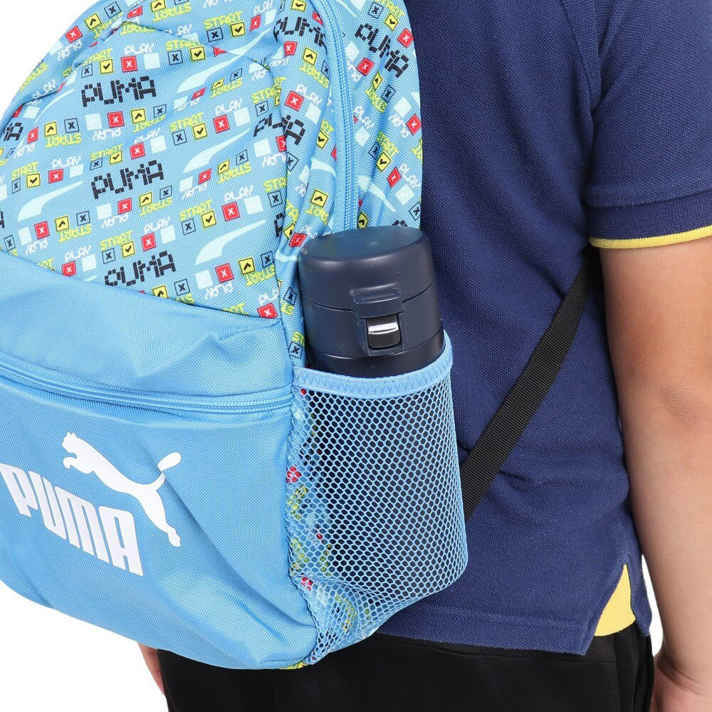 Рюкзак детский PUMA Phase Small Backpack, 07987905, полиэстер, принт, голубой