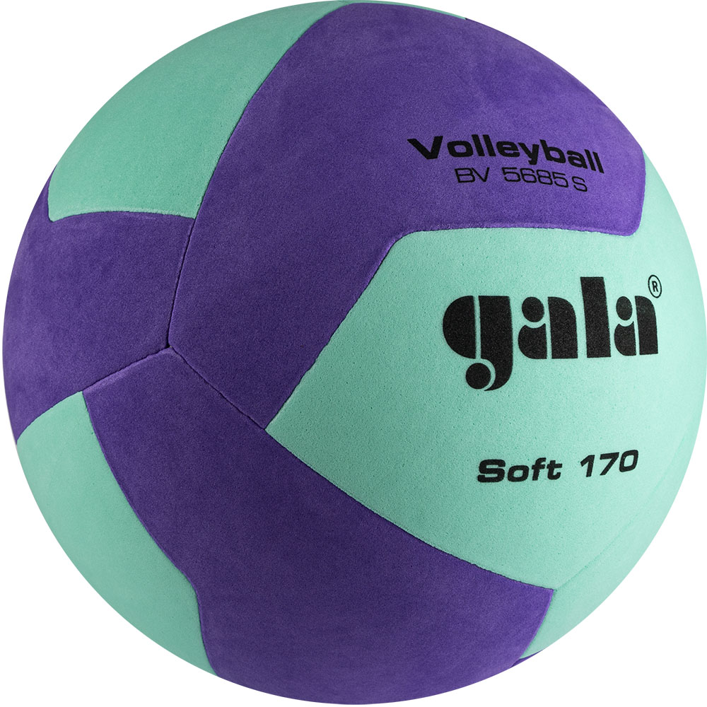 Мяч вол. GALA Soft 170, 12, BV5685SCF, р. 5, синт. кожа TPE, клееный, бут. кам, зелено-фиолетовый