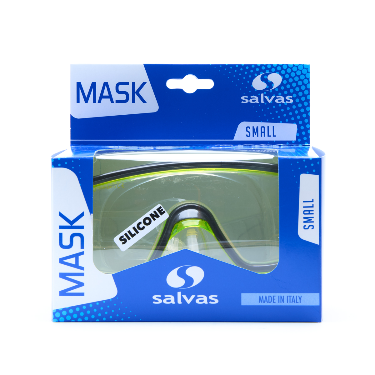 Маска для плав. Salvas Geo Jr Mask, CA105S1GYSTH, безопасн.стекло, силикон, р. Junior, желтый