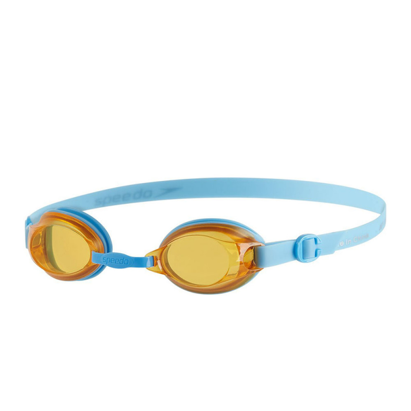 Очки для плав. детск. SPEEDO Jet Jr, 8-092989082A, ОРАНЖЕВЫЕ линзы, голубая опр