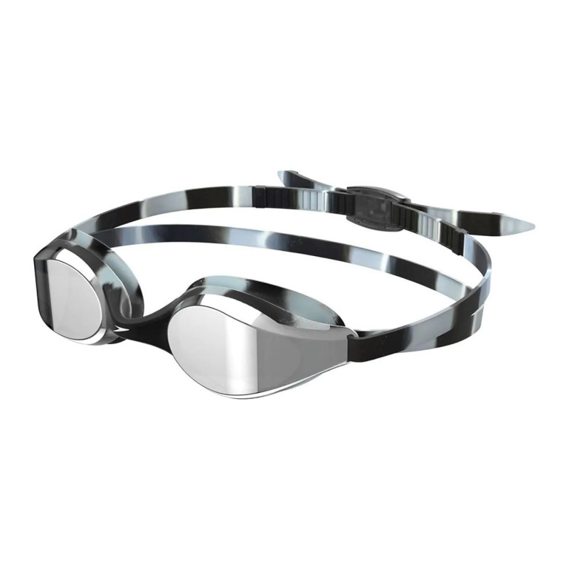 Очки для плав. детск. SPEEDO Hyper Flyer Mirrored Jr, 8-7750316040, ЗЕРКАЛЬНЫЕ линзы, черно-белый