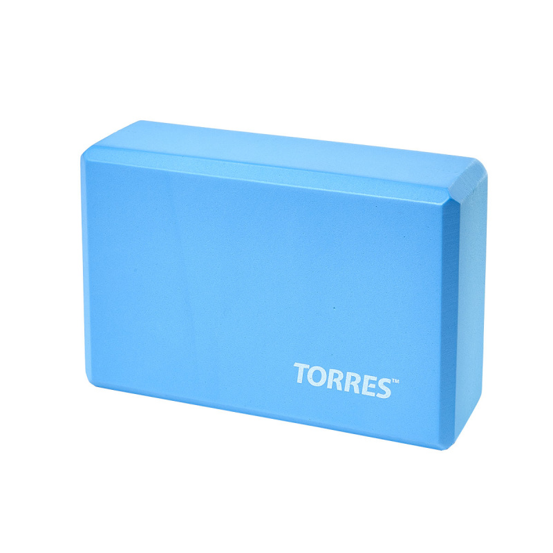 Блок для йоги TORRES, YL8005, размер 8x15x23 см, материал ЭВА, голубой