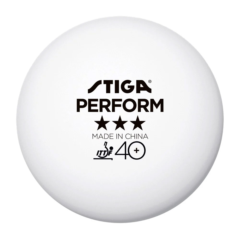 Мяч для наст. тенниса Stiga Perform 3***, 40+, 520-05,  пластик, ITTF Appr., уп.6 шт, бел