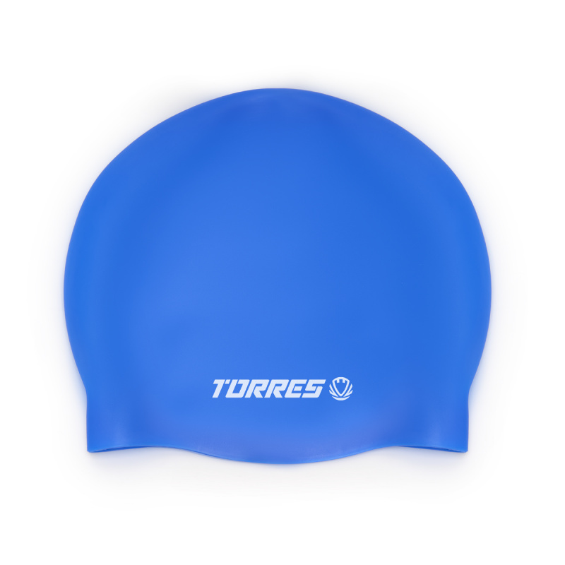 Шапочка для плав. TORRES, SW-12507BL, синий, силикон