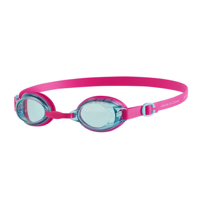 Очки для плав. детск. SPEEDO Jet Jr, 8-09298B981A, ГОЛУБЫЕ линзы, розовая оправа