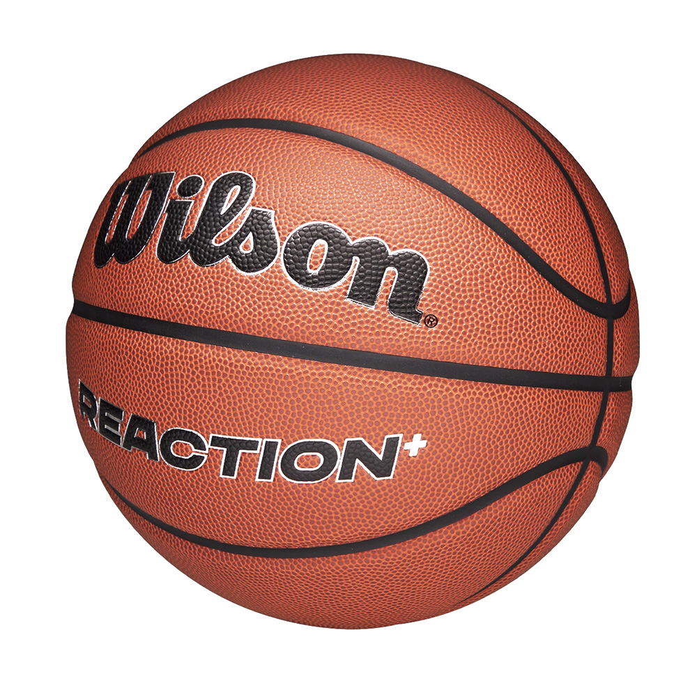Мяч баск. WILSON Reaction Plus, WZ2026701XB5, р.5, композит, бутил. камера, темно-коричневый