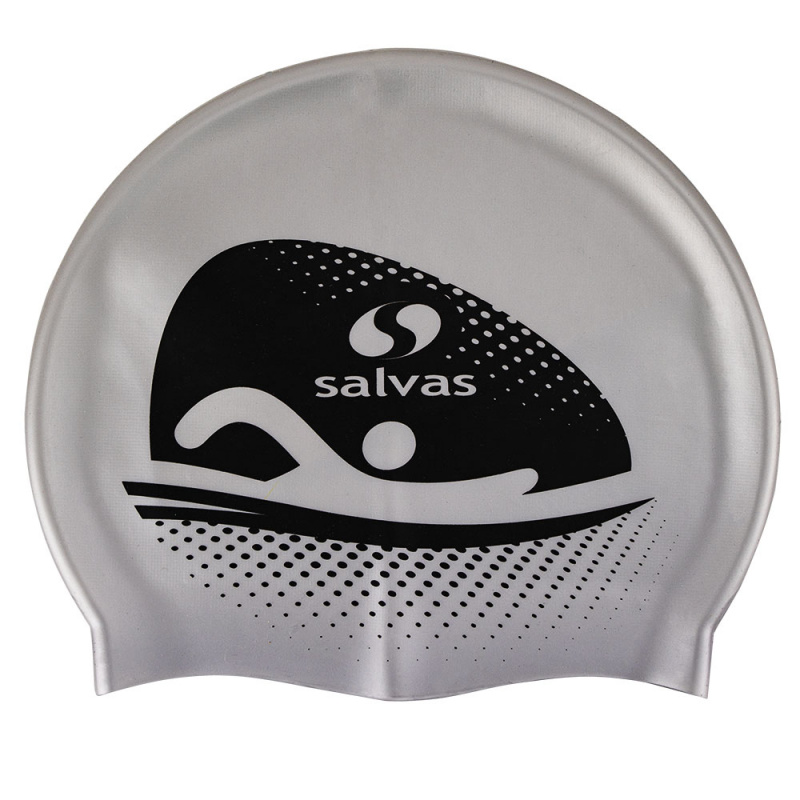 Шапочка для плав. SALVAS Cap, FA065/S, силикон, серебристый