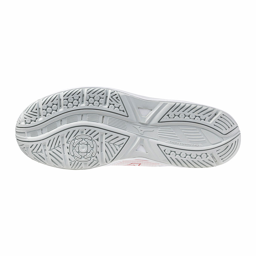 Кроссовки волейб. муж. MIZUNO Cyclone Speed 4 V1GA238096,р.UK9.5 (рос.43), иск.кожа,текстиль, белый