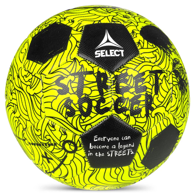 Мяч футб. SELECT Street Soccer, 0955265551, р.4,5, 32 пан., ПУ, маш.сш., желто-черный
