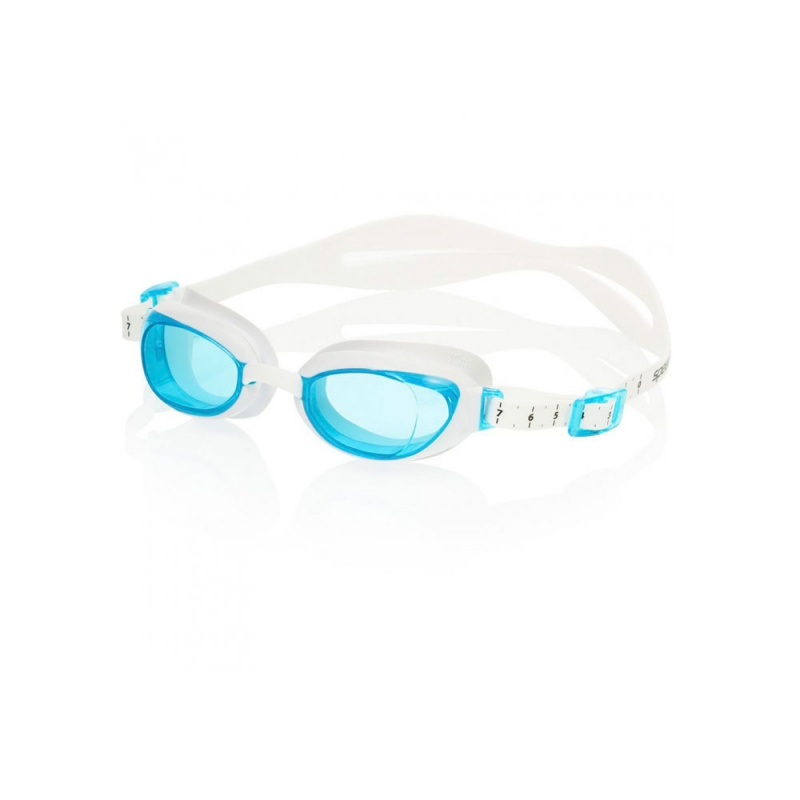 Очки для плав. SPEEDO Aquapure Female, 8-090044284, ГОЛУБЫЕ линзы, сменн. переносица, бел опр.