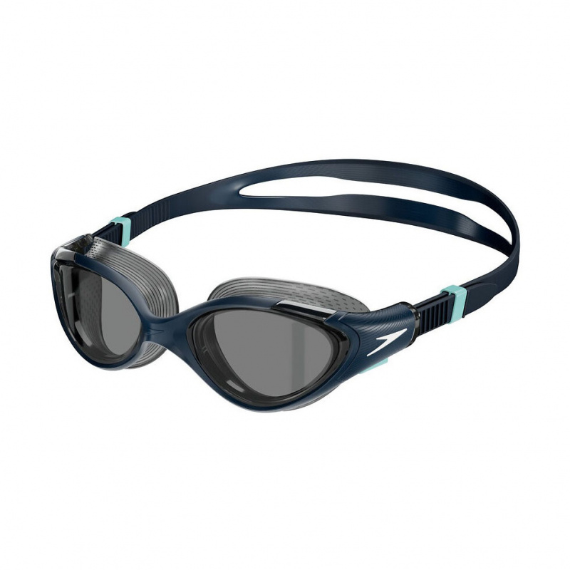Очки для плав. SPEEDO Biofuse 2.0, 8-00377616734, ДЫМЧАТЫЕ линзы, темно-синяя оправа