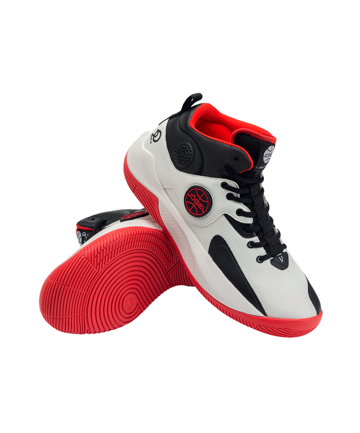 Кроссовки баскетбольные JOGEL Launch MID, White/black/red