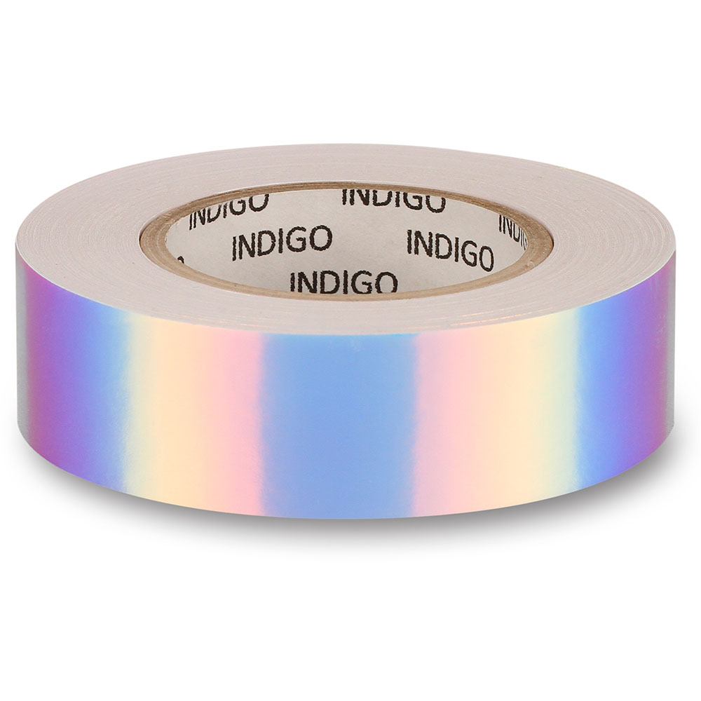 Обмотка для гимнастического обруча INDIGO Rainbow, IN151-WV, 20мм*14м, зерк., на подкл, бел-фиол